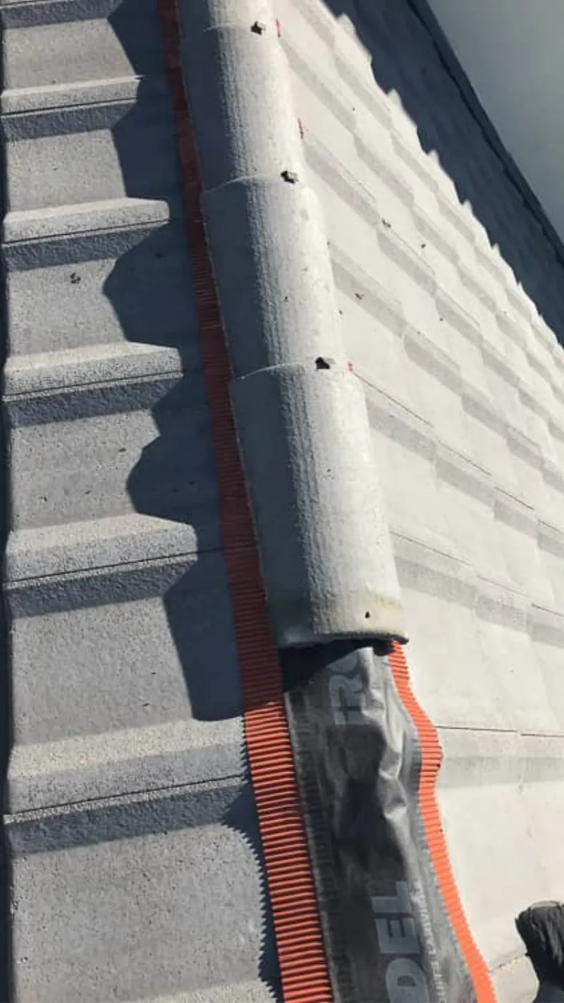 Faîtage de tuiles avec closoir ventilé en Moselle